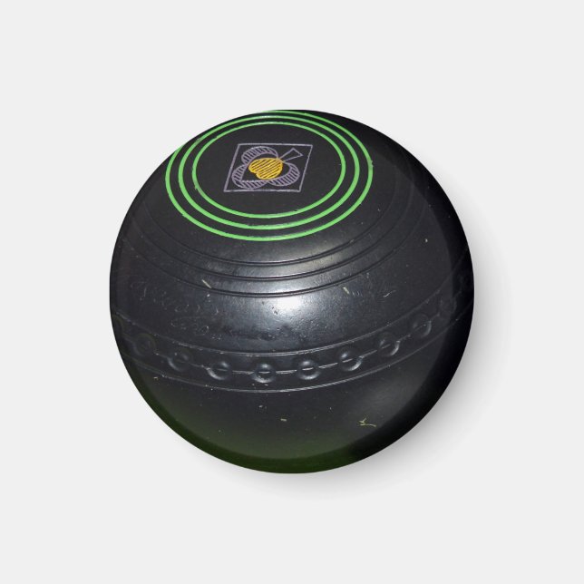 Aimant Un bol de pelouse Vintage noir, (Devant)