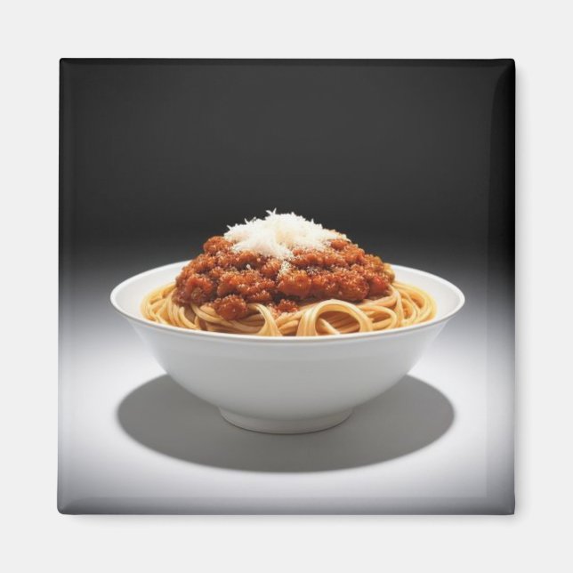 Aimant Un bol de Spaghetti Bolognese dans un Arrière - pl (Devant)