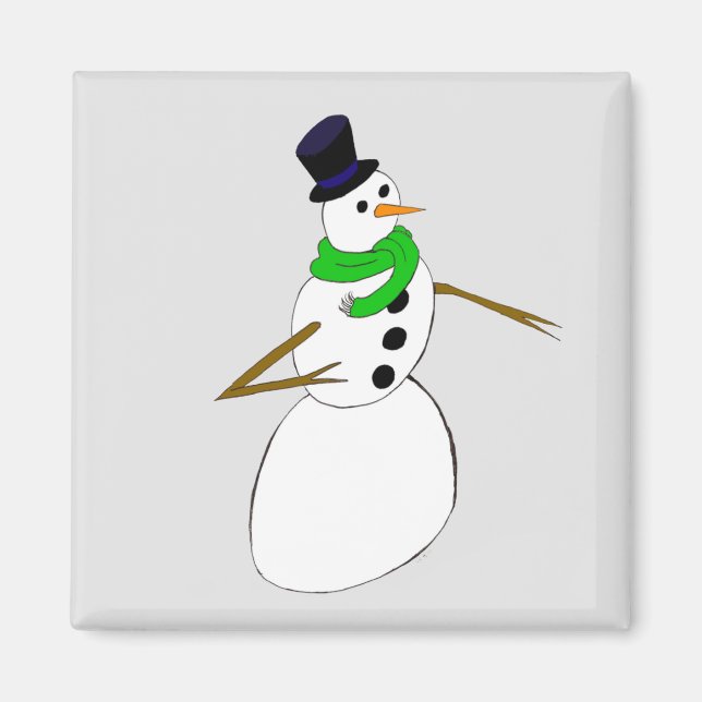 Aimant un bonhomme de neige (Devant)