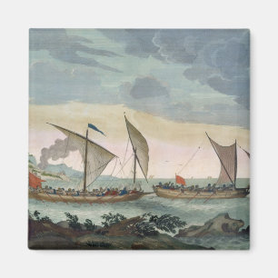 Aimant Un brigantin donnant la chasse à un Felucca, et
