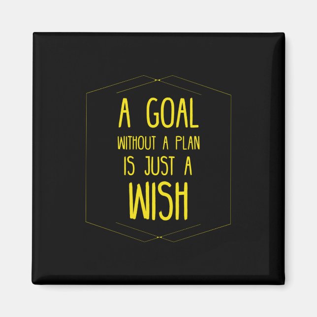 Aimant Un but sans une citation inspirante de plan (Devant)
