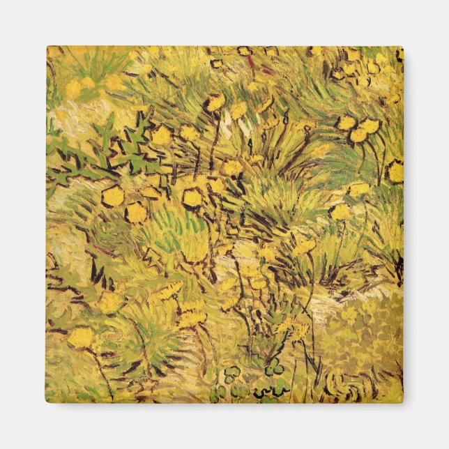 Aimant Un champ de fleurs jaunes par Vincent van Gogh (Devant)
