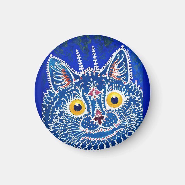 Aimant Un chat dans le style gothique par Louis Wain  (Devant)