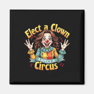 Aimant Un Clown attend un cirque Kamala Harris 2024 Graph