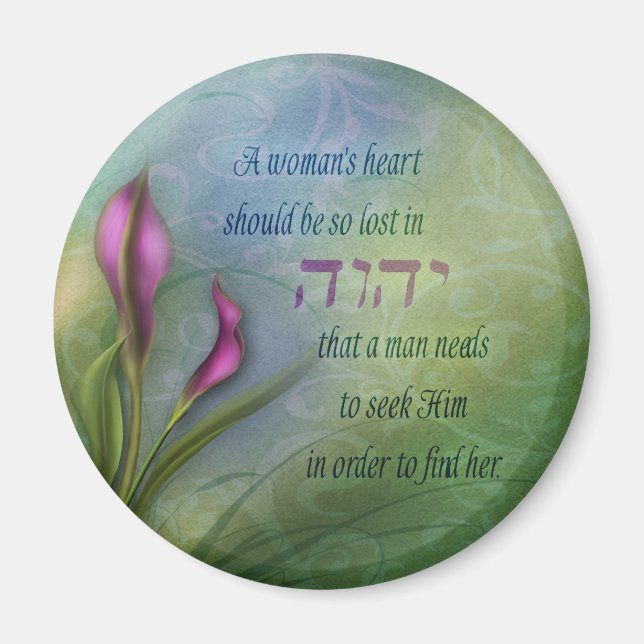Aimant Un coeur féminin - Calla Lily (Devant)
