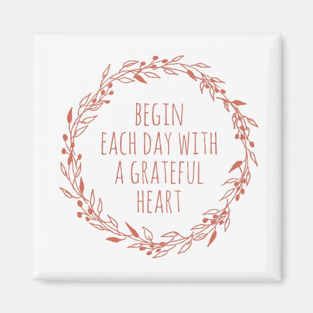 Aimant Un coeur reconnaissant (Devant)