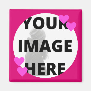 Aimant Un Coeur Rose Passez Votre Image