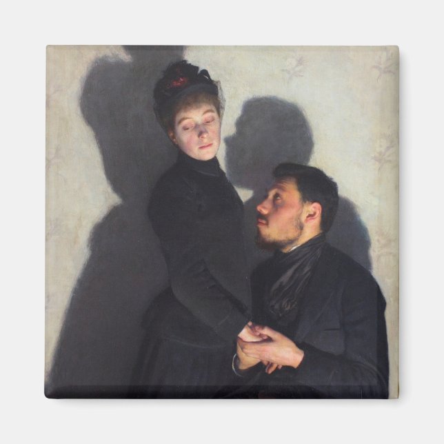 Aimant Un couple avec des ombres moulées (par Emile Frian (Devant)