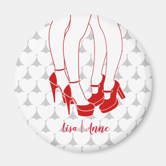 Aimant Un couple de lesbiennes s'embrassant le jour de la (Devant)