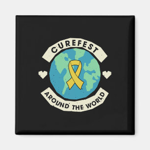 Aimant Un Curefest autour du Monde Le Cancer de l'Enfance