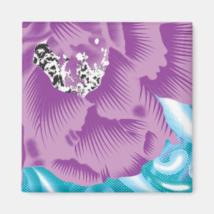 Aimant Un design textile dynamique avec violet et turq