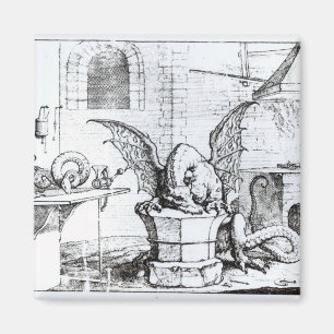 Aimant Un dragon dans un atelier