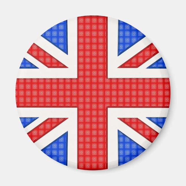 Aimant Un drapeau Union Jack texturé. (Devant)