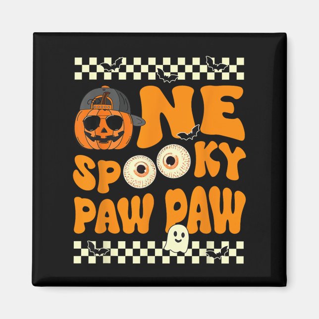 Aimant Un Éffrayant Paw Paw Premier Anniversaire Hallowee (Devant)