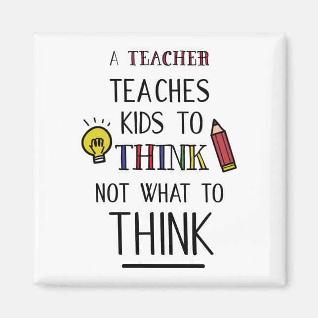 Aimant Un enseignant enseigne aux enfants à ne pas penser (Devant)