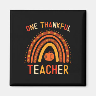 Aimant Un enseignant Remercié Thanksgiving Rainbow Fall T