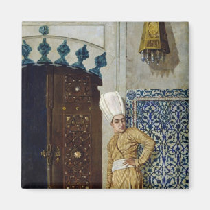 Aimant Un eunuque avant la porte du harem