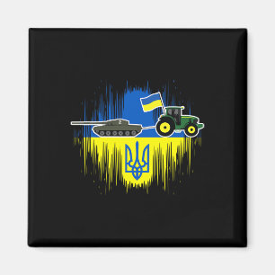Aimant Un fermier ukrainien vole un char Drapeau ukrainie