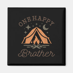 Aimant Un frère campeur heureux 1er anniversaire camping
