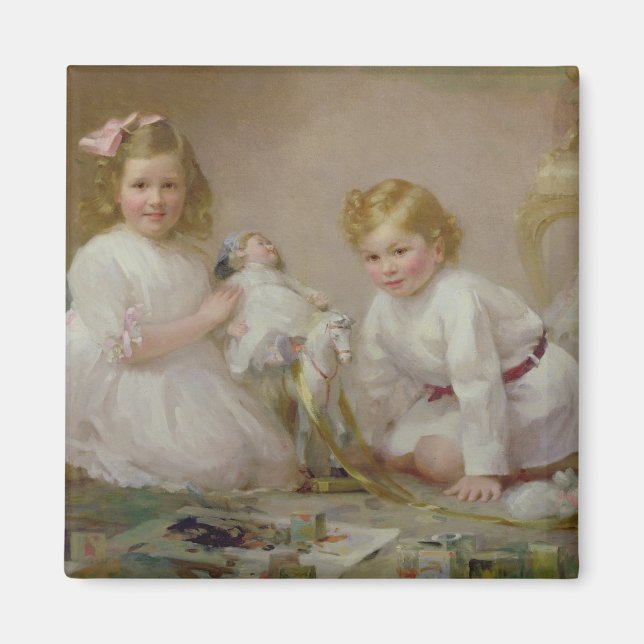 Aimant Un frère et une soeur jouent, 1915 (Devant)