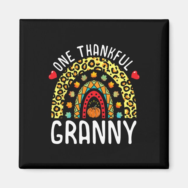 Aimant Un Granny Thanksgiving Rainbow Leopard F (Devant)