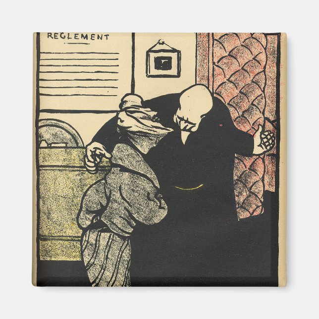 Aimant Un homme digne conduit une jeune femme dans son (Devant)