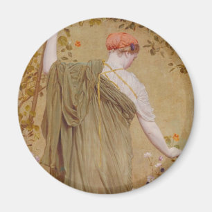 Aimant Un jardin par Albert Joseph Moore, portrait vintag