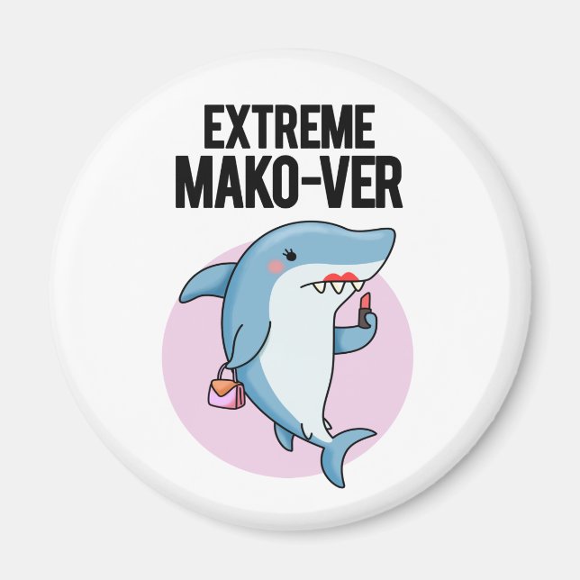 Aimant Un jeu de requin Mako Funny Mako extrême (Devant)