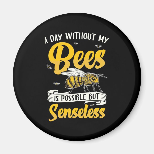 Aimant Un jour sans mes abeilles (Devant)