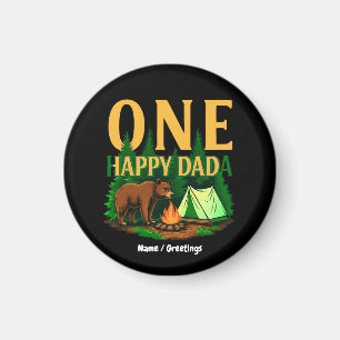 Aimant Un Joyeux Dada Premier Anniversaire Ours Camping F