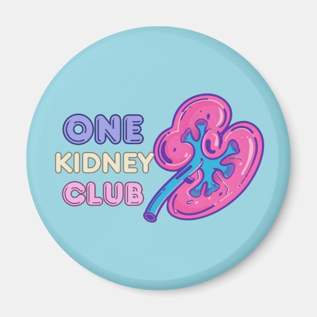 Aimant UN KIDNEY CLUB, KIDNEY Transplant (Devant)