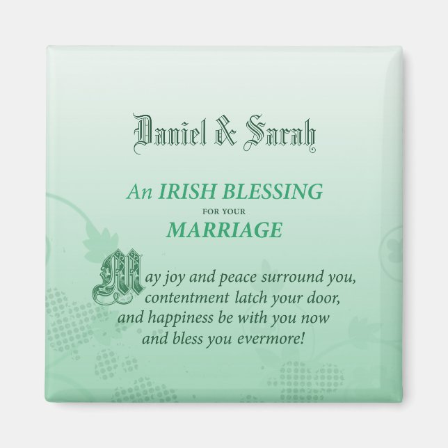 Aimant Un Mariage irlandais qui félicite (Devant)