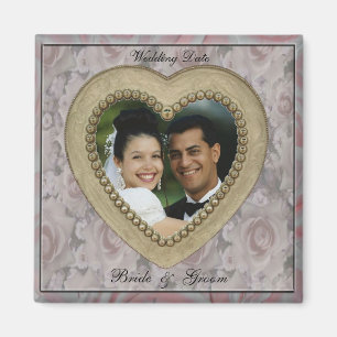 Aimant Un mariage pour le cadre de photos romantique