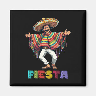 Aimant Un Mexicain À Poncho Danser Fiesta Cinco de Mayo