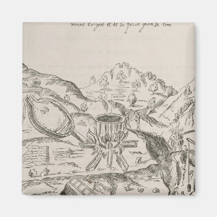 Aimant Un Mine argenté