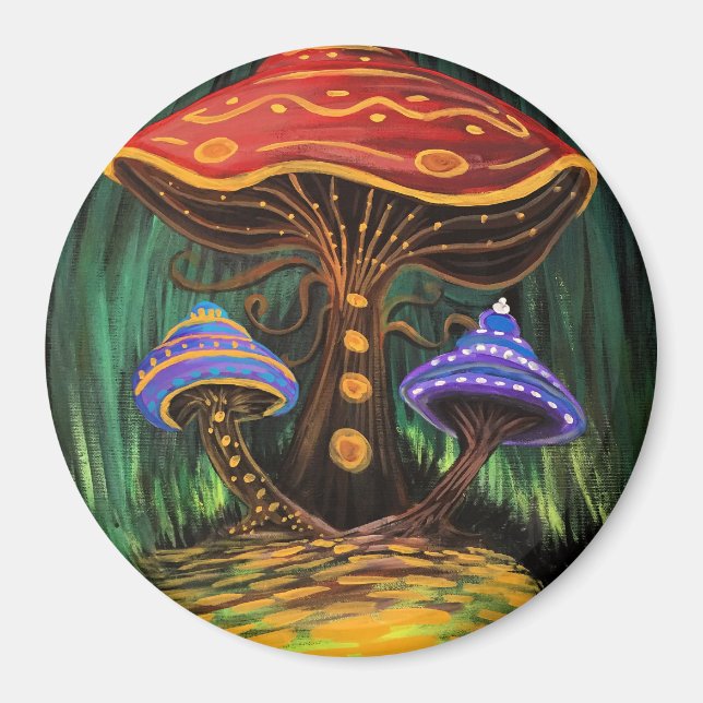 Aimant Un monde de champignons (Devant)