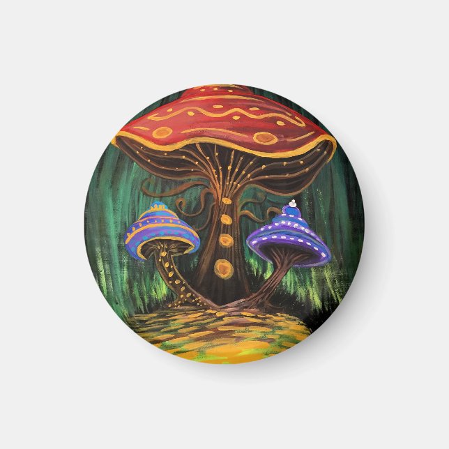 Aimant Un monde de champignons (Devant)