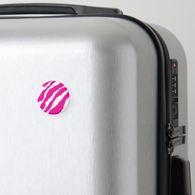 Aimant Un motif floral complexe en rose et blanc, art (In Situ (Bagages))