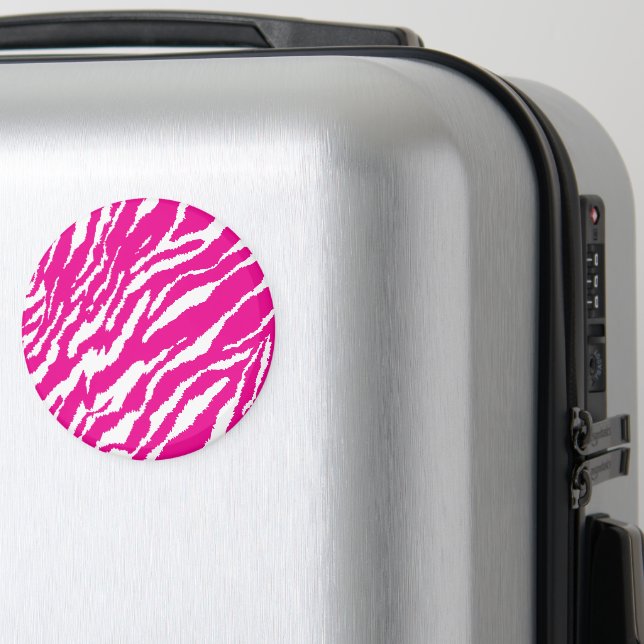 Aimant Un motif floral complexe en rose et blanc, art (In Situ (Bagages))