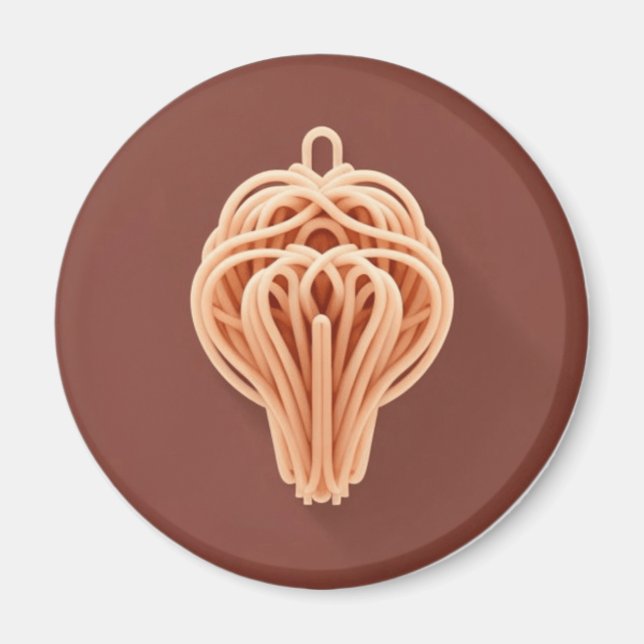Aimant Un Motif unique des nouilles Spaghetti (Devant)