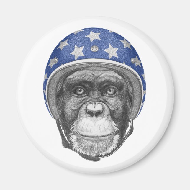 Aimant Un motocycliste Chimpanzé (Devant)
