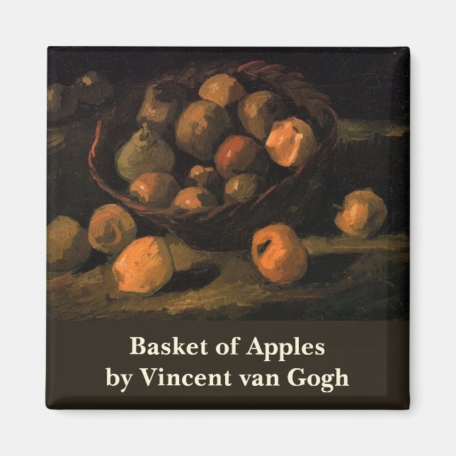 Aimant Un panier de pommes par Vincent van Gogh (Devant)
