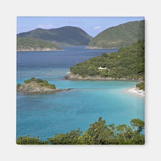 Aimant Un paysage de Caneel Bay depuis une route à St. Jo (Devant)