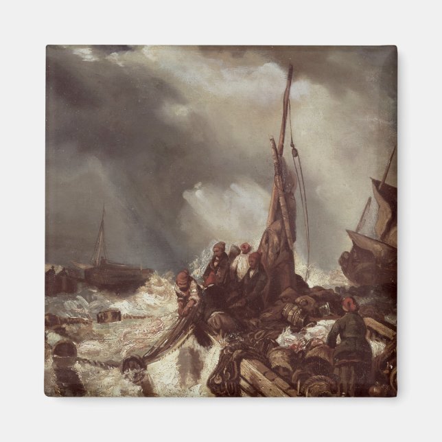 Aimant Un pêcheur tirant dans un filet, 1868 (Devant)