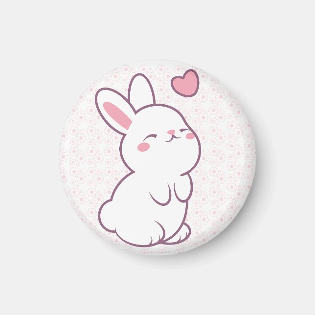 Aimant Un petit lapin fait de sentiments (Devant)