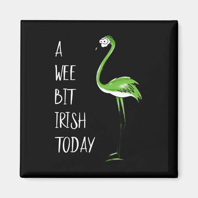 Aimant Un peu irlandais aujourd'hui Flamingo St Patricks  (Devant)