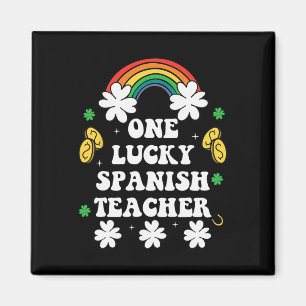 Aimant Un professeur d'espagnol chanceux Cute St Patricks