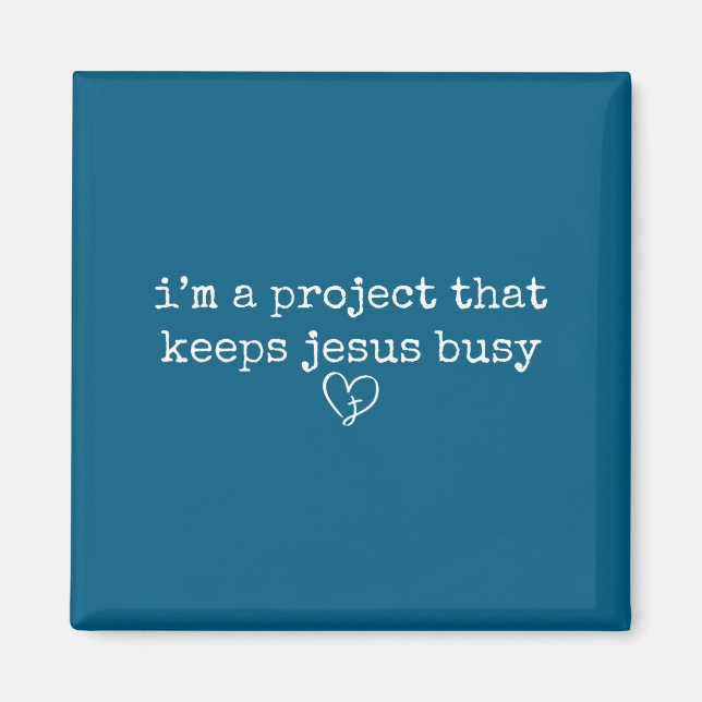Aimant Un projet qui occupe Jésus drôle foi (Devant)