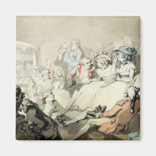 Aimant Un public regarde une pièce, c.1785 (stylo et encr