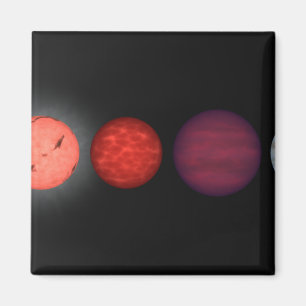 Aimant Un rendu d'artiste comparant nains bruns